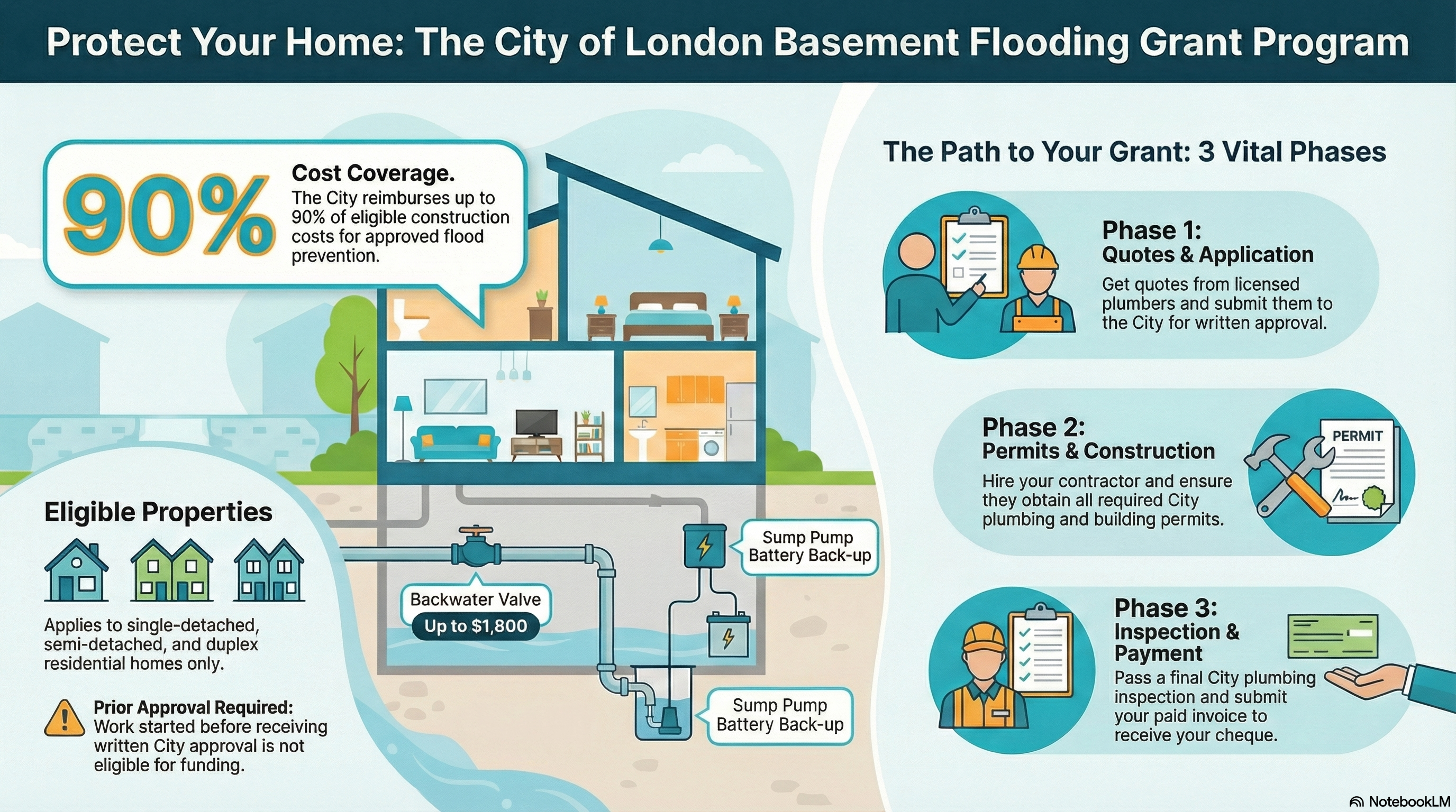 City of London Basement Flooding Grant Infographic